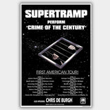 Supertramp with Chris De Burgh (1975) - Concert Poster - 13 x 19 inches