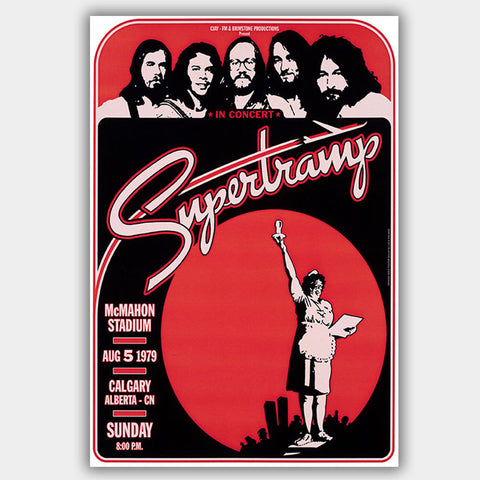 Supertramp (1979) - Concert Poster - 13 x 19 inches