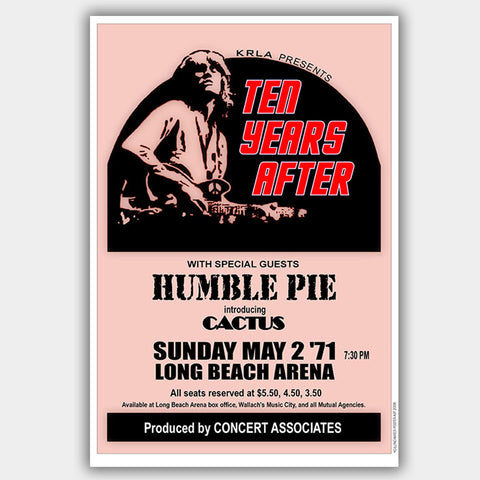 Ten Years After with Humble Pie (1971) - Concert Poster - 13 x 19 inches