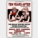 Ten Years After with Edgar Winter (1972) - Concert Poster - 13 x 19 inches