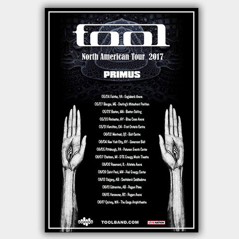 Tool with Primus (2017) - Concert Poster - 13 x 19 inches