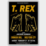 T Rex with Jackie Lomax - Gold (1972) - Concert Poster - 13 x 19 inches