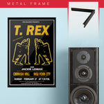 T Rex with Jackie Lomax - Gold (1972) - Concert Poster - 13 x 19 inches