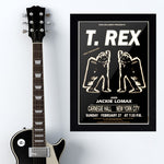 T Rex with Jackie Lomax - White (1972) - Concert Poster - 13 x 19 inches