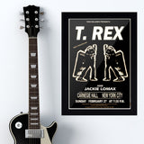 T Rex with Jackie Lomax - White (1972) - Concert Poster - 13 x 19 inches