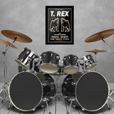 T Rex with Jackie Lomax - White (1972) - Concert Poster - 13 x 19 inches