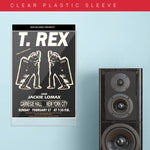 T Rex with Jackie Lomax - White (1972) - Concert Poster - 13 x 19 inches