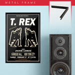 T Rex with Jackie Lomax - White (1972) - Concert Poster - 13 x 19 inches