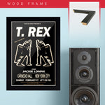 T Rex with Jackie Lomax - White (1972) - Concert Poster - 13 x 19 inches