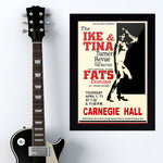 Ike & Tina Turner with Fats Domino (1971) - Concert Poster - 13 x 19 inches