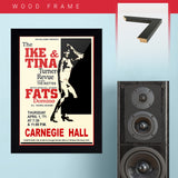 Ike & Tina Turner with Fats Domino (1971) - Concert Poster - 13 x 19 inches