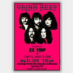 Uriah Heep with Zz Top (1973) - Concert Poster - 13 x 19 inches