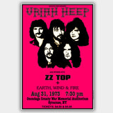Uriah Heep with Zz Top (1973) - Concert Poster - 13 x 19 inches