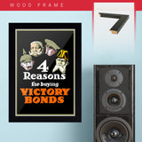 War Poster - Victory Bonds - "Four Reasons" - 13 x 19 inches