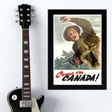 War Poster - Come On Canada - 13 x 19 inches