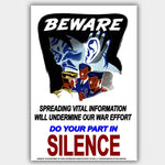 War Poster - Silence - 13 x 19 inches