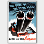 War Poster - Big Guns - 13 x 19 inches