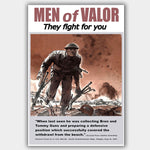 War Poster - Men Of Valor - 13 x 19 inches