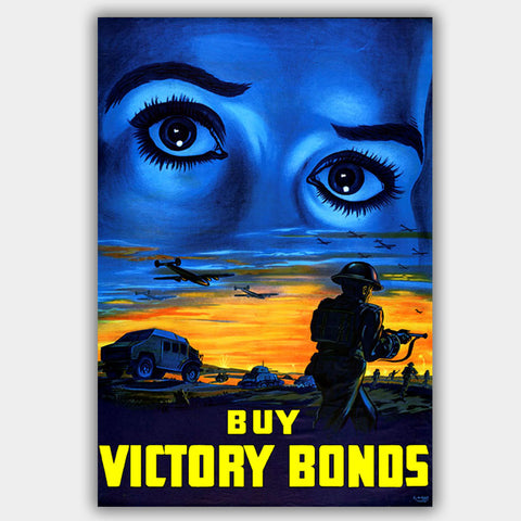 War Poster - Victory Bonds - "Eyes" - 13 x 19 inches