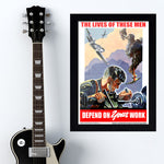 War Poster - Work - 13 x 19 inches