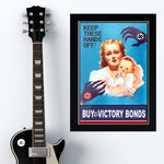 War Poster - Victory Bonds - "Hands Off" - 13 x 19 inches