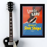 War Poster - Loose Lips - 13 x 19 inches