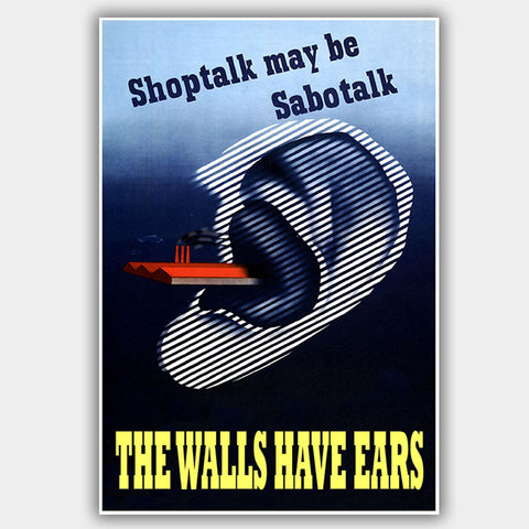 War Poster - Sabotalk - 13 x 19 inches