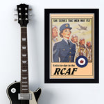 War Poster - RCAF - "She Serves" - 13 x 19 inches