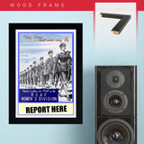 War Poster - RCAF - "Report Here" - 13 x 19 inches