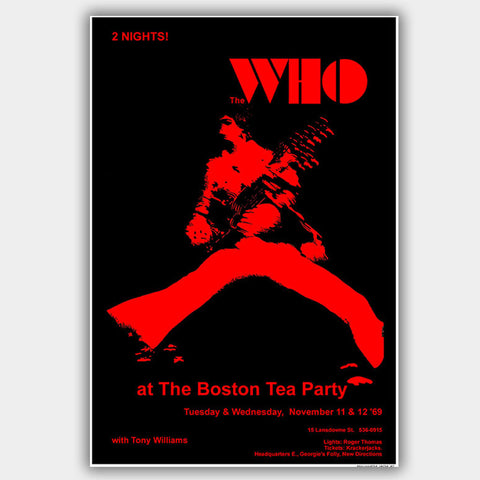 Who with Tony Williams (1969) - Concert Poster - 13 x 19 inches
