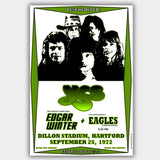 Yes with Eagles/E.Winter (1972) - Concert Poster - 13 x 19 inches