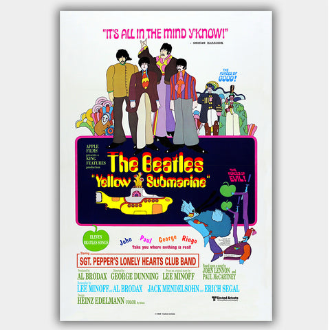 The Beatles: Yellow Submarine (1968) - Movie Poster - 13 x 19 inches