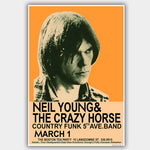 Neil Young (1970) - Concert Poster - 13 x 19 inches