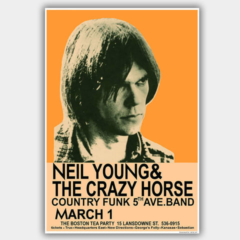 Neil Young (1970) - Concert Poster - 13 x 19 inches