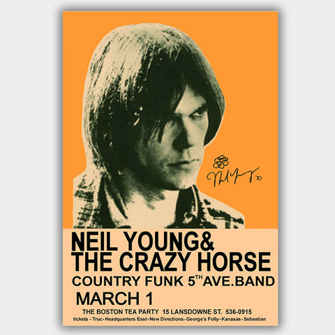 Neil    Signature Young (1970) - Concert Poster - 13 x 19 inches